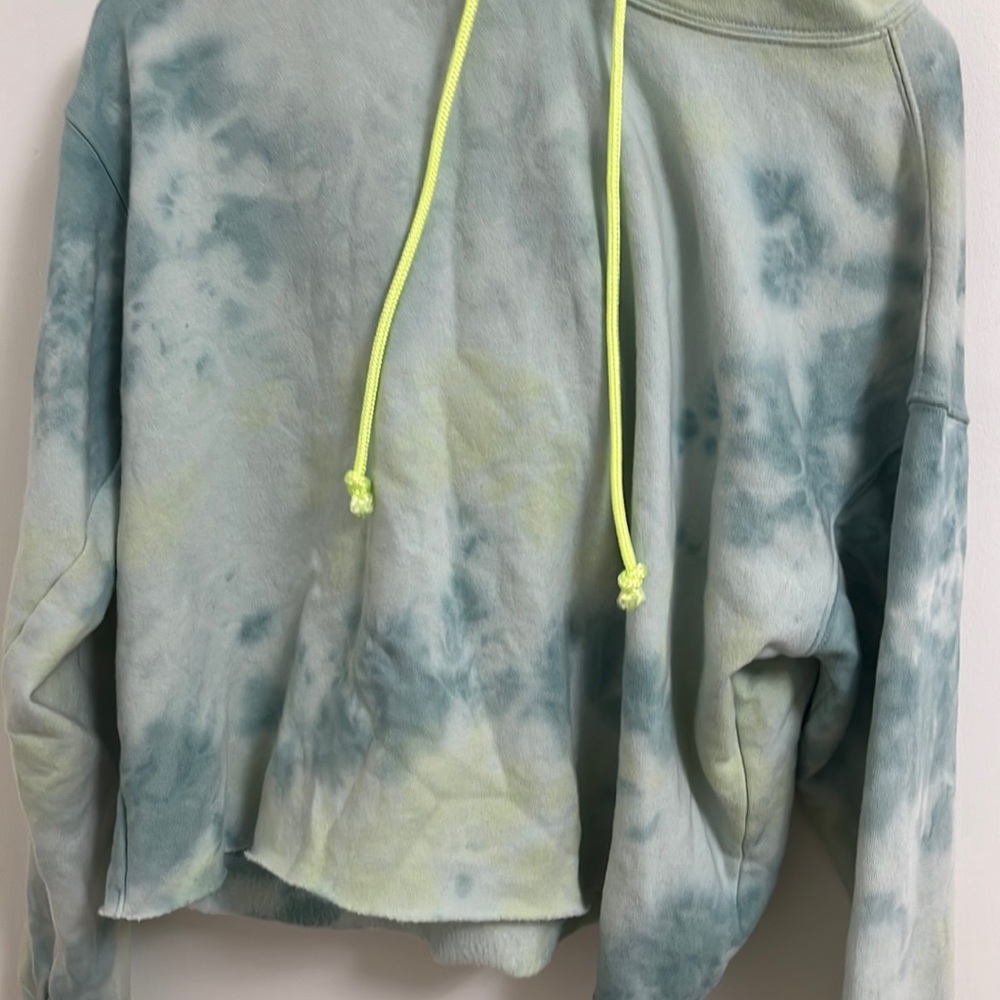 green hoodie